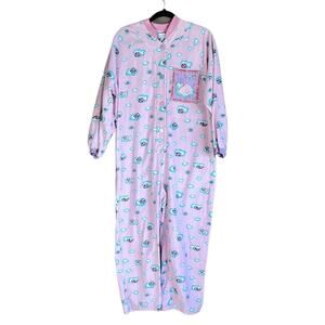 True Colors Flannel One Piece Cat Pajamas Medium INVU5